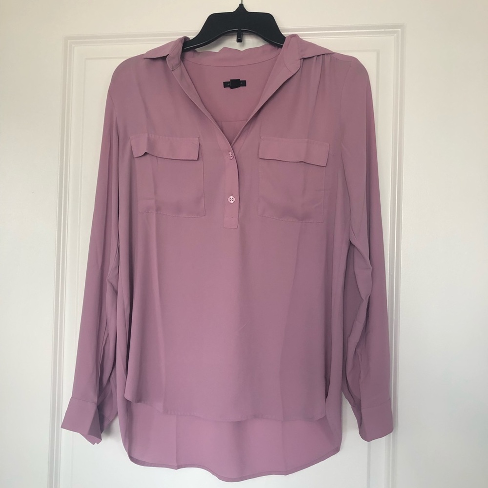 Ann Taylor Lilac Camp Shirt